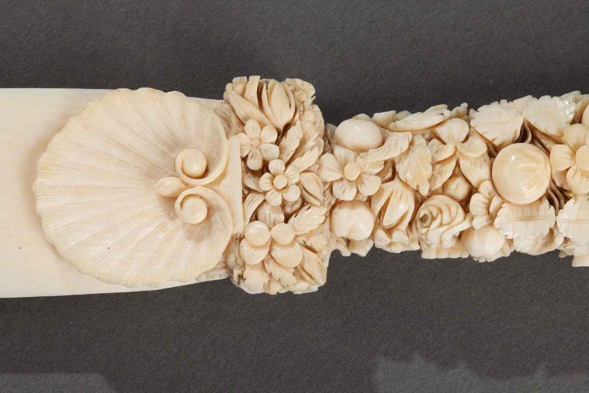 Paper Opener In Ivory From Dieppe From The Mid-19th Century-photo-1