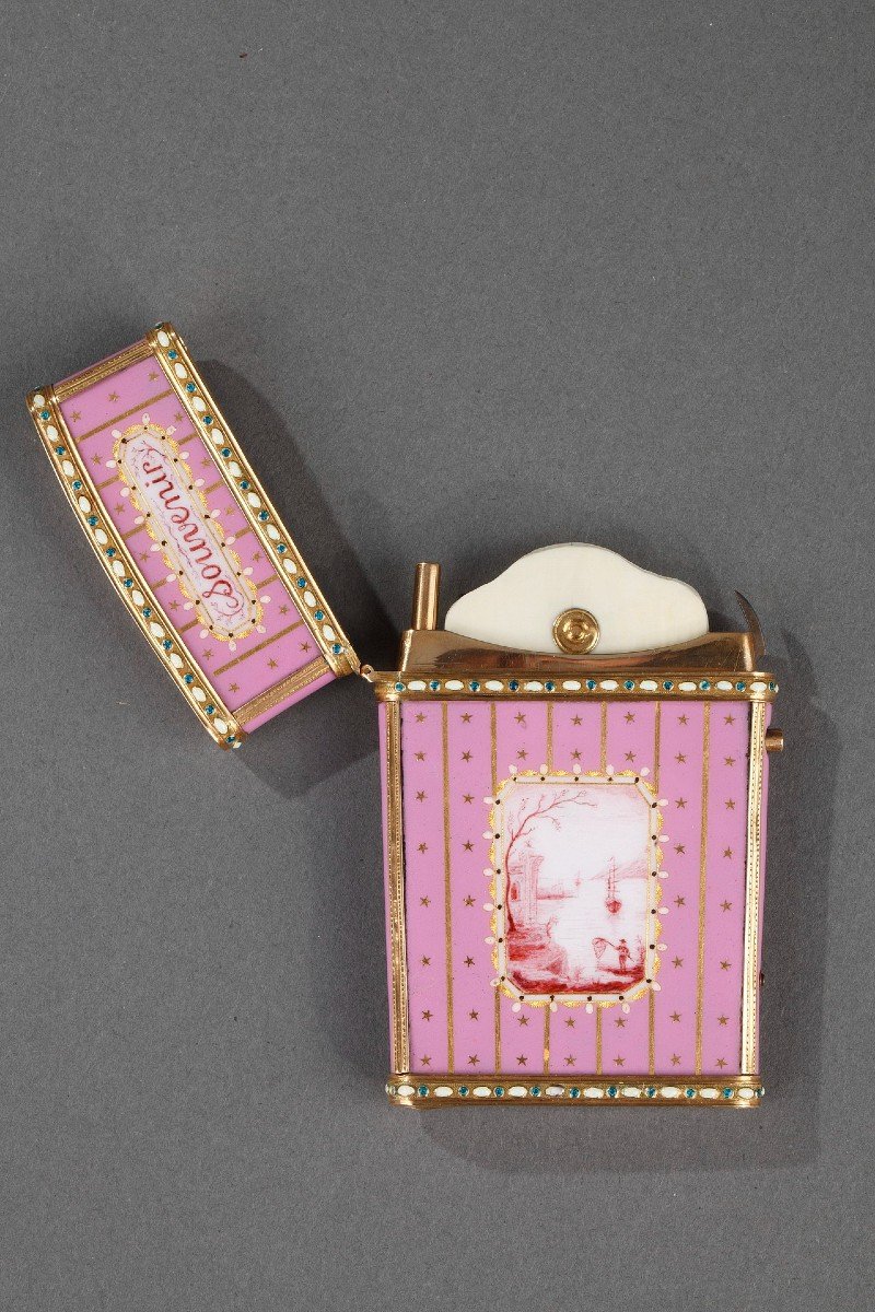 Case In Gold And Rose Enamel From The 18th Century, Switzerland-photo-3