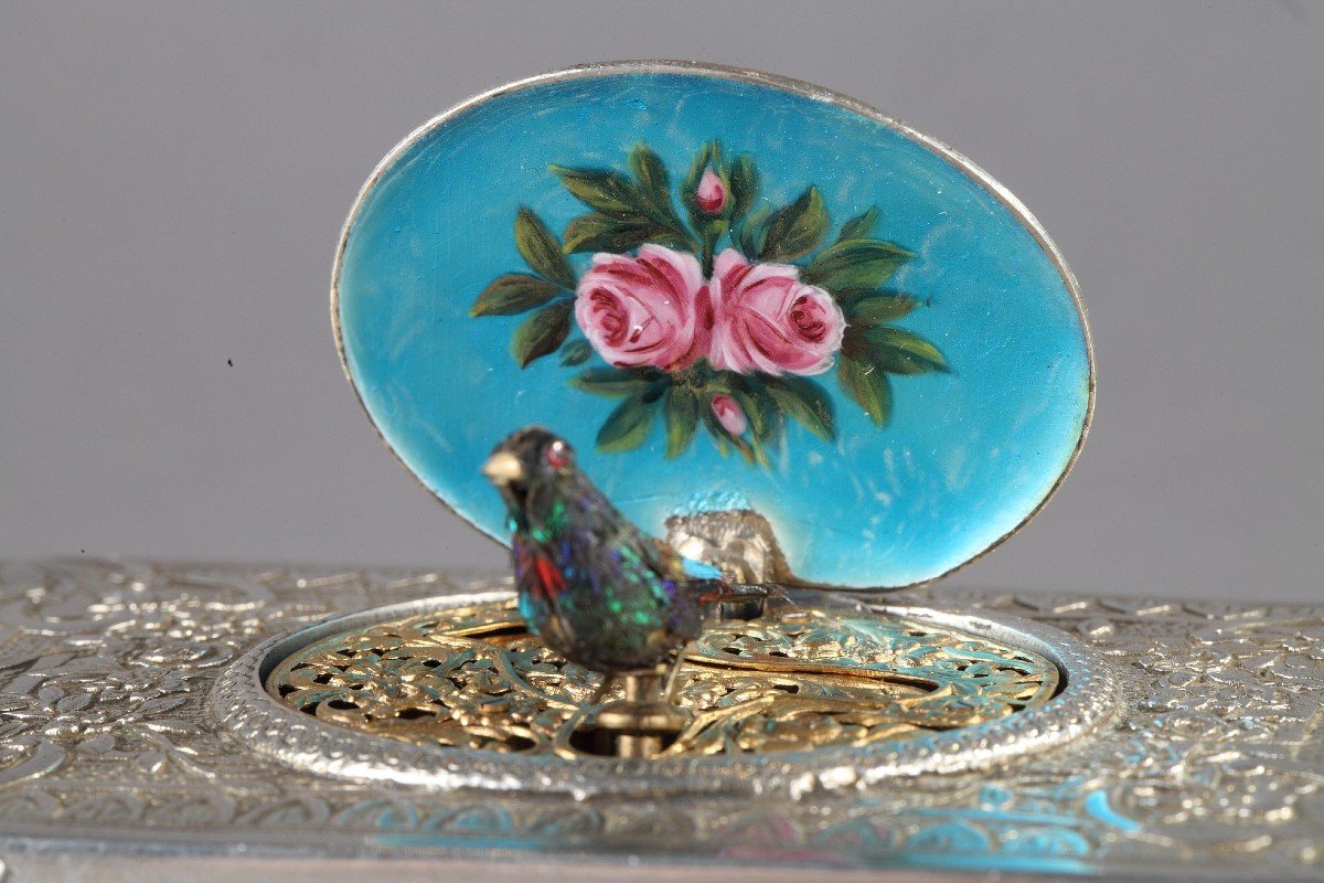 Silver Songbird Music Box, England-photo-1