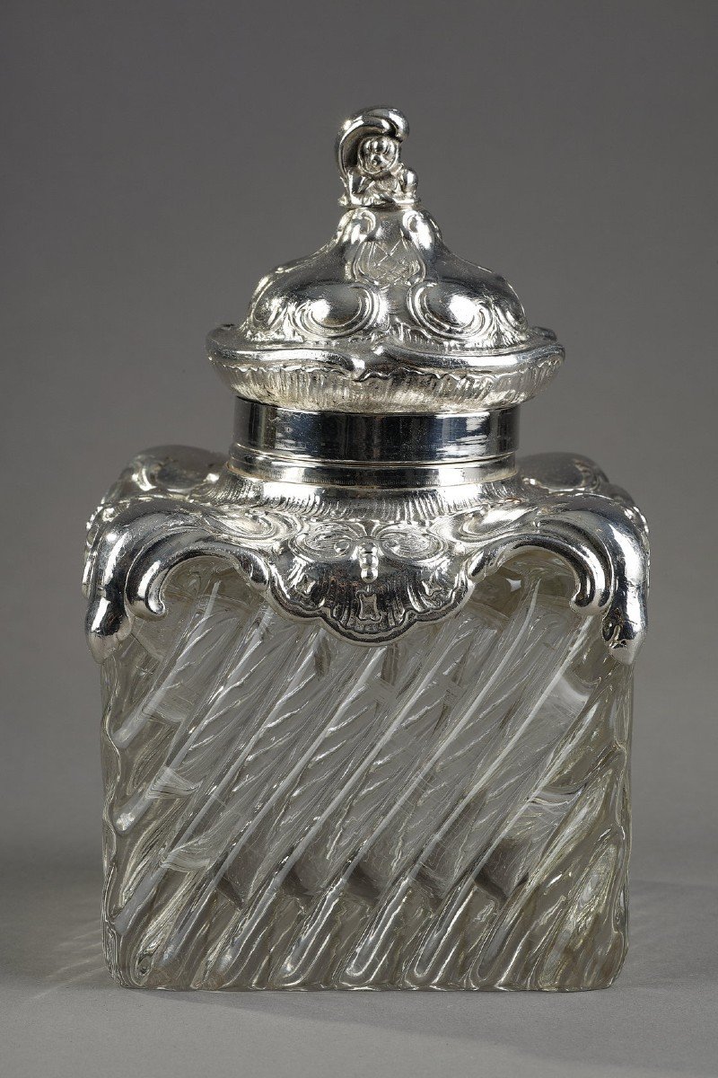 A Napoleon 3 Crystal And Silver Bronze Inkwell-photo-2