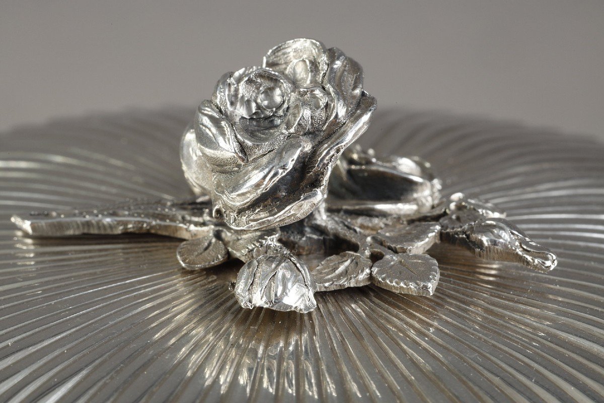 Drageoir In Silver And Crystal Early 19th Century-photo-2