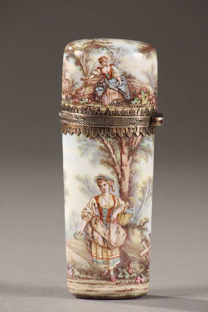  Silver-gilt And Enamel Bottle, Second Part Of The 19th Century-photo-2