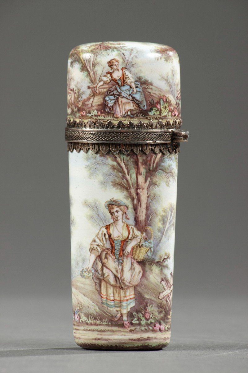  Silver-gilt And Enamel Bottle, Second Part Of The 19th Century-photo-1