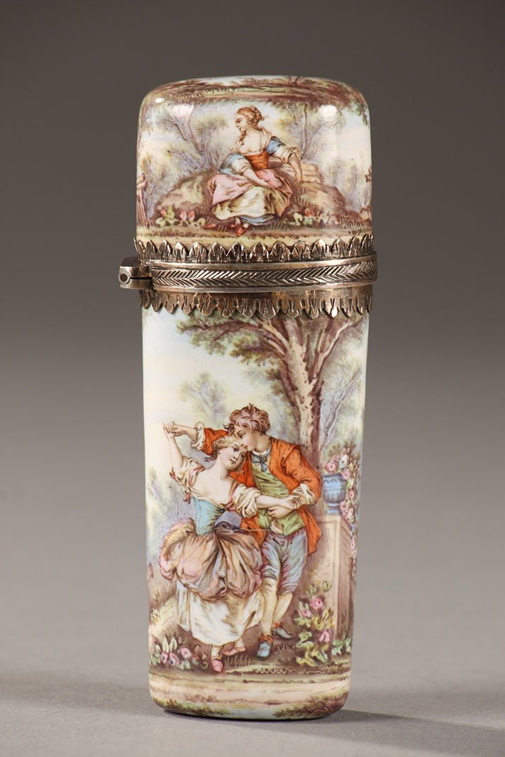  Silver-gilt And Enamel Bottle, Second Part Of The 19th Century