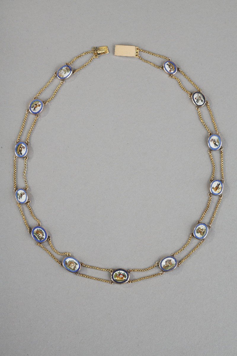 Un Collier En Or Et Micro- Mosaïques, Début XIX Siècle