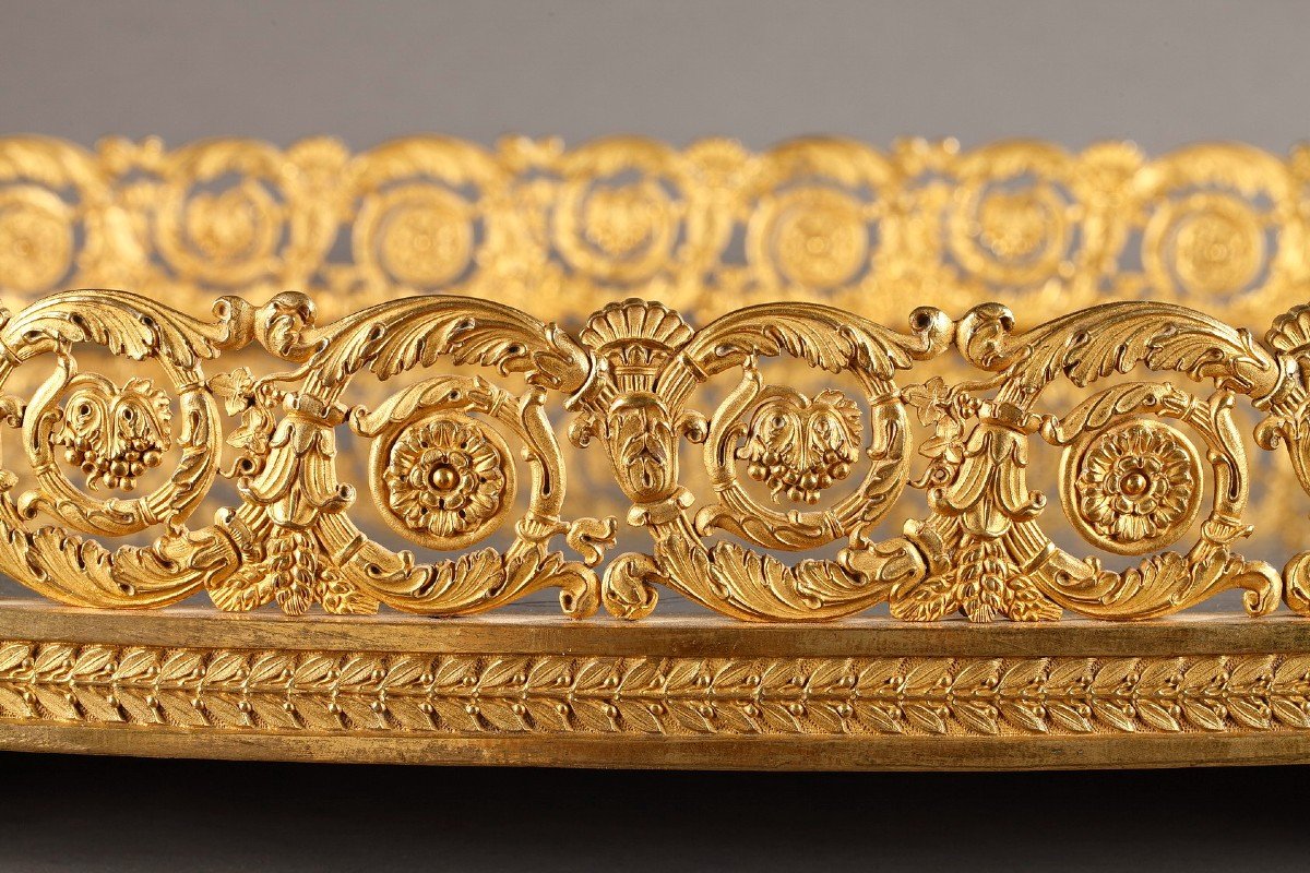 Large Gilt Bronze Centerpiece From The Restoration Period -photo-3