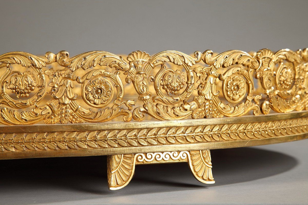 Large Gilt Bronze Centerpiece From The Restoration Period -photo-4