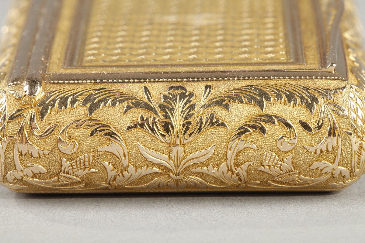 A Rectangular Gold Snuffbox, Restoration Period-photo-4