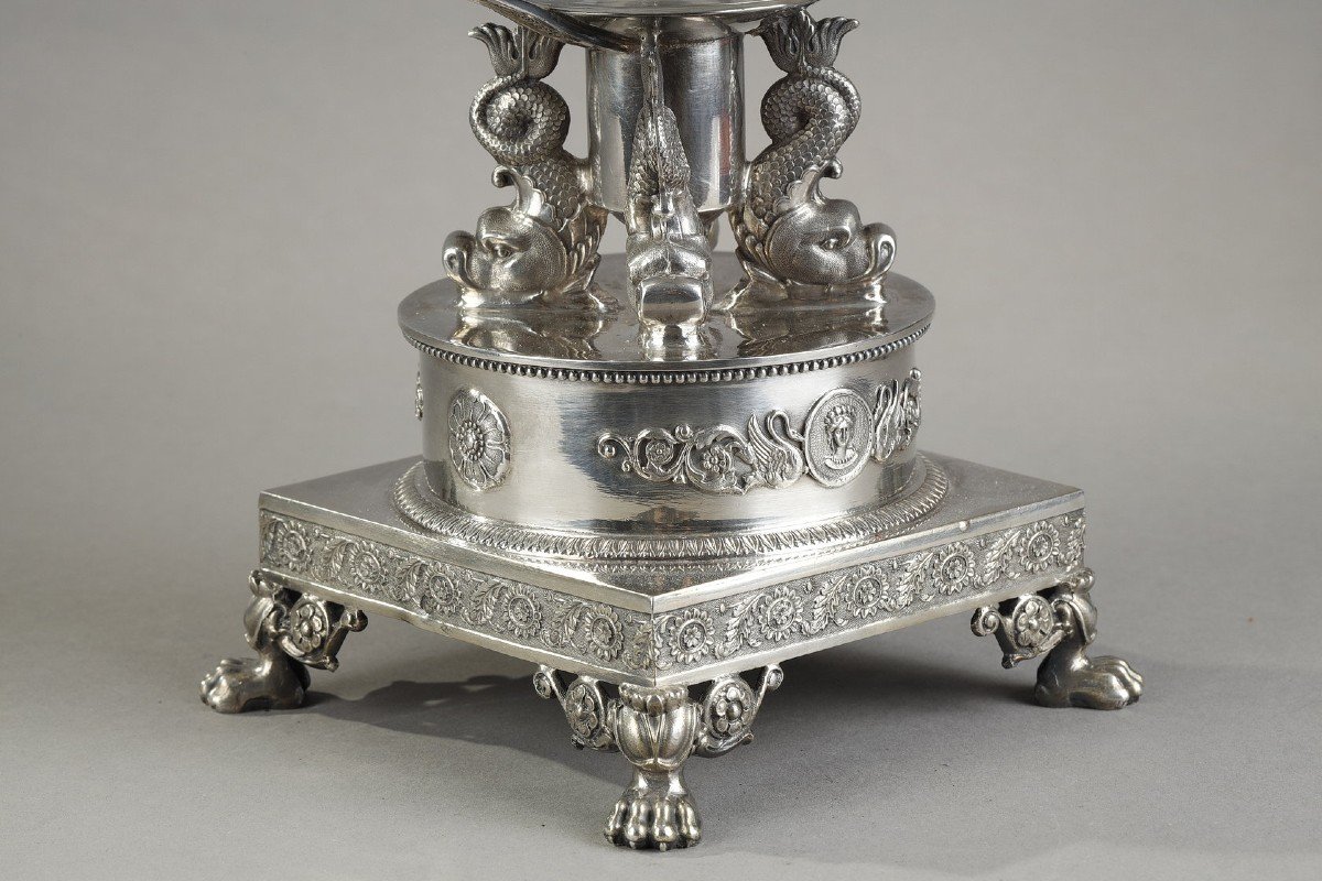 A Crystal Jam Or Sugar Bowl And Agent With Twelve Silver-gilt Spoons-photo-1