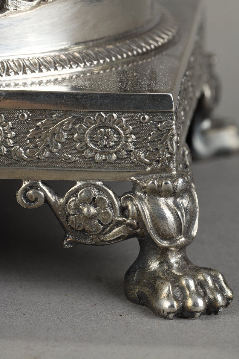 A Crystal Jam Or Sugar Bowl And Agent With Twelve Silver-gilt Spoons-photo-4