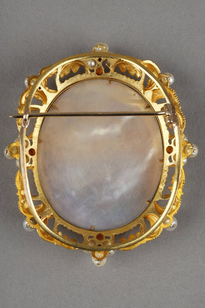 A Miniature Portrait Of A Man In A Gold Frame From The First Half Of The 19th Century-photo-2