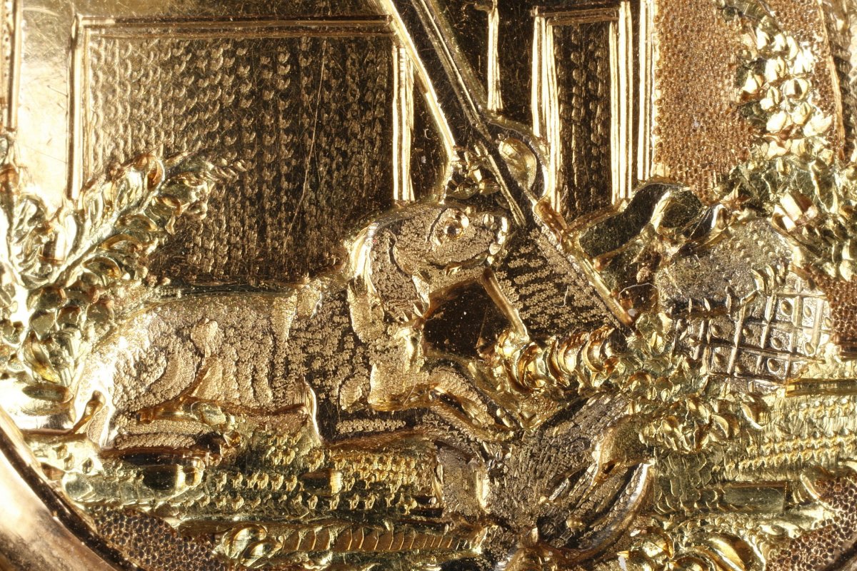 Louis XVI Style Pendant In Gold, Enamel, Diamond. 19th Century. -photo-4