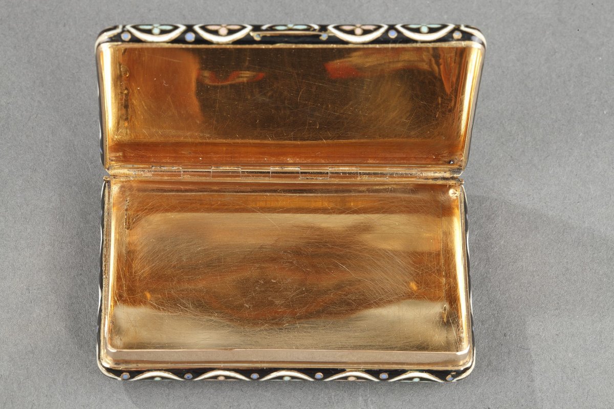 Mid-19th Century Gold And Enamel Snuffbox. -photo-8