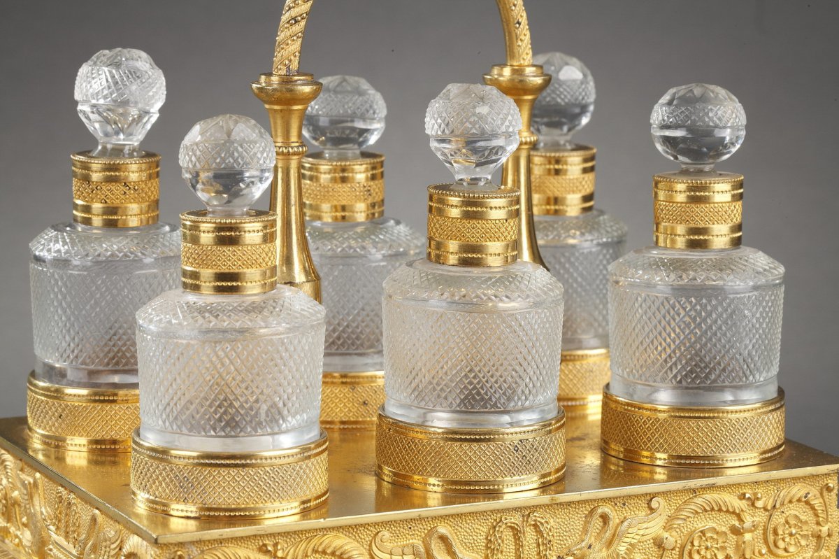 Charles X Cut-crystal And Gilt Bronze Perfume Cellaret. -photo-2