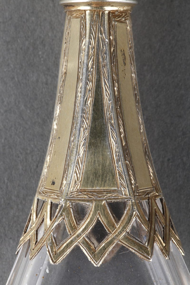 A Mid-19th Century Silver Mounted Glass Scent Bottle. -photo-1