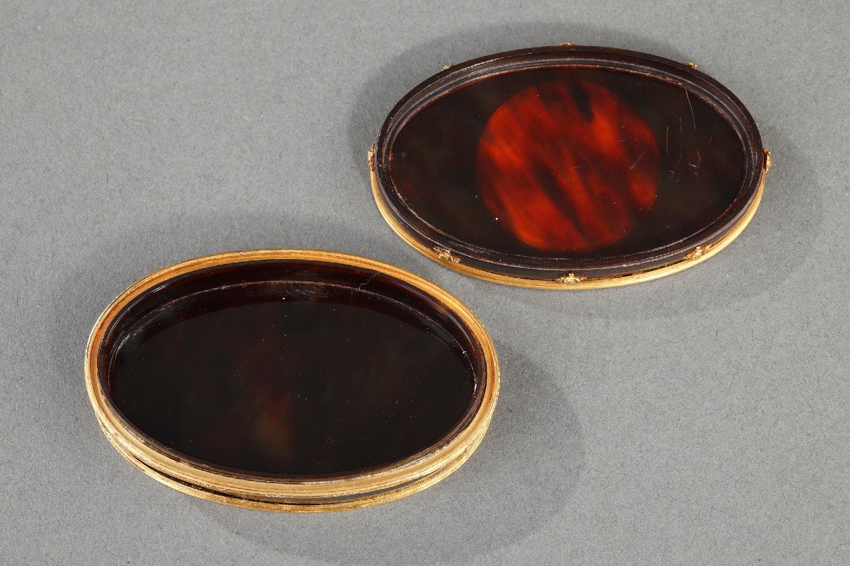 Tortoiseshell And Gold Box With Miniature On Ivory. Late 18th Century. -photo-8