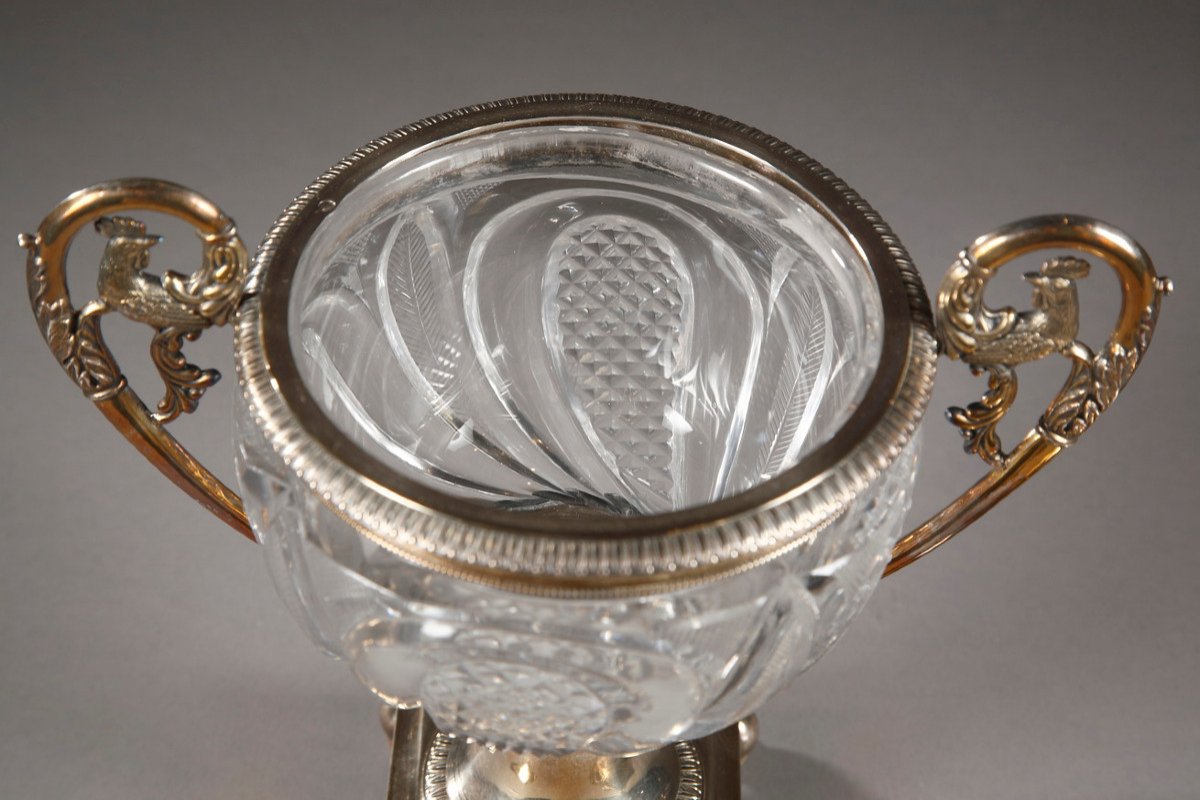 Early 19th Century Silver And Crystal Candy Dish. Louis Dupré. -photo-5