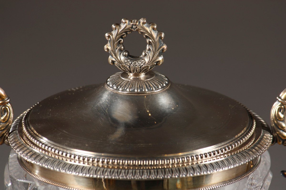 Early 19th Century Silver And Crystal Candy Dish. Louis Dupré. -photo-6