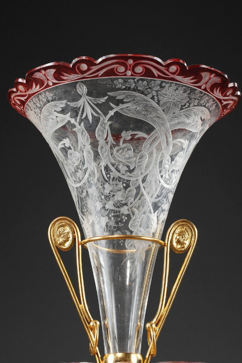 Late-19th Century Crystal Centerpiece Ormolu Mounted. -photo-1