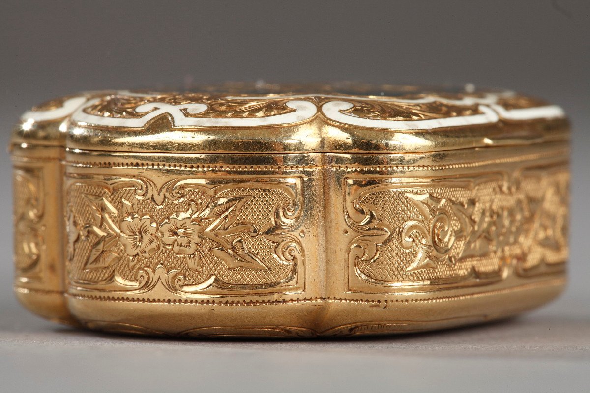 Gold And Enamel Box. Late 19th-century. -photo-2