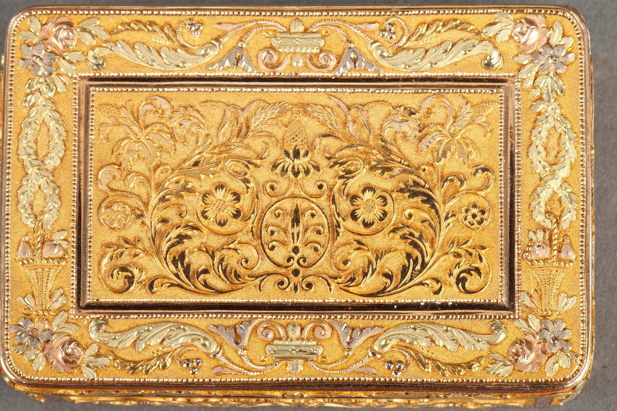 Gold Box. Early 19th Century. Restauration. -photo-3