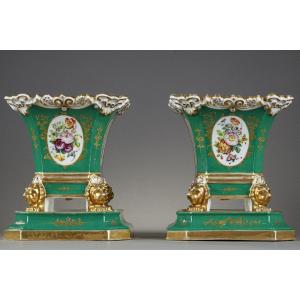 Pair Of Jardiniere Signed By Jacob Petit