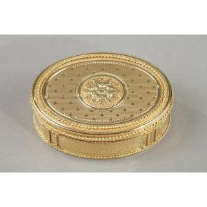 18th Century Oval Gold Snuff Box, Barthélémy Paviet