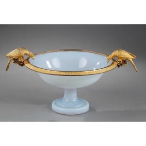 White Opaline Cup With Drinking Birds, Charles X