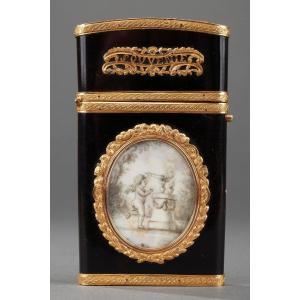 Gold, Ivory And Martin Varnish Tablet Case, Louis XVI Period 