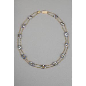 A Gold And Micro-mosaic Necklace, Early 19th Century