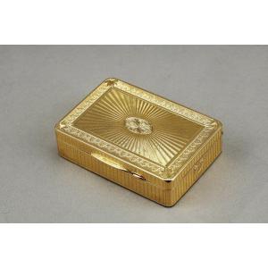 Rectangular Gold Pill Box Early 20th Century