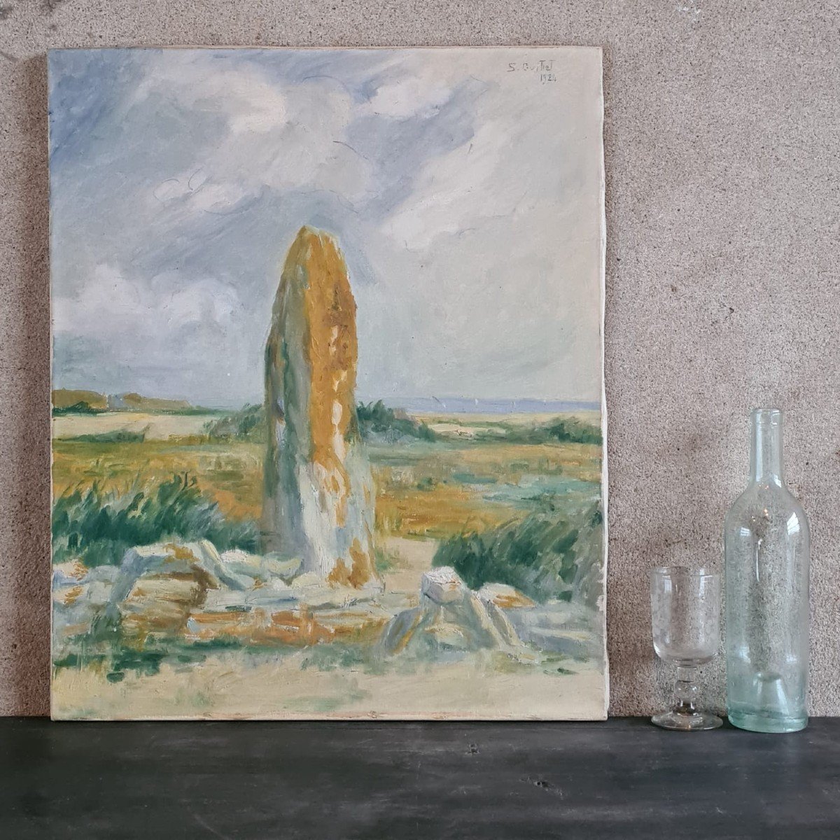 Peinture d'Un Menhir 1924-photo-4