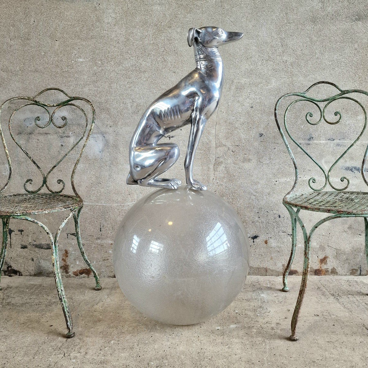 Chromed Metal Whippet-photo-1