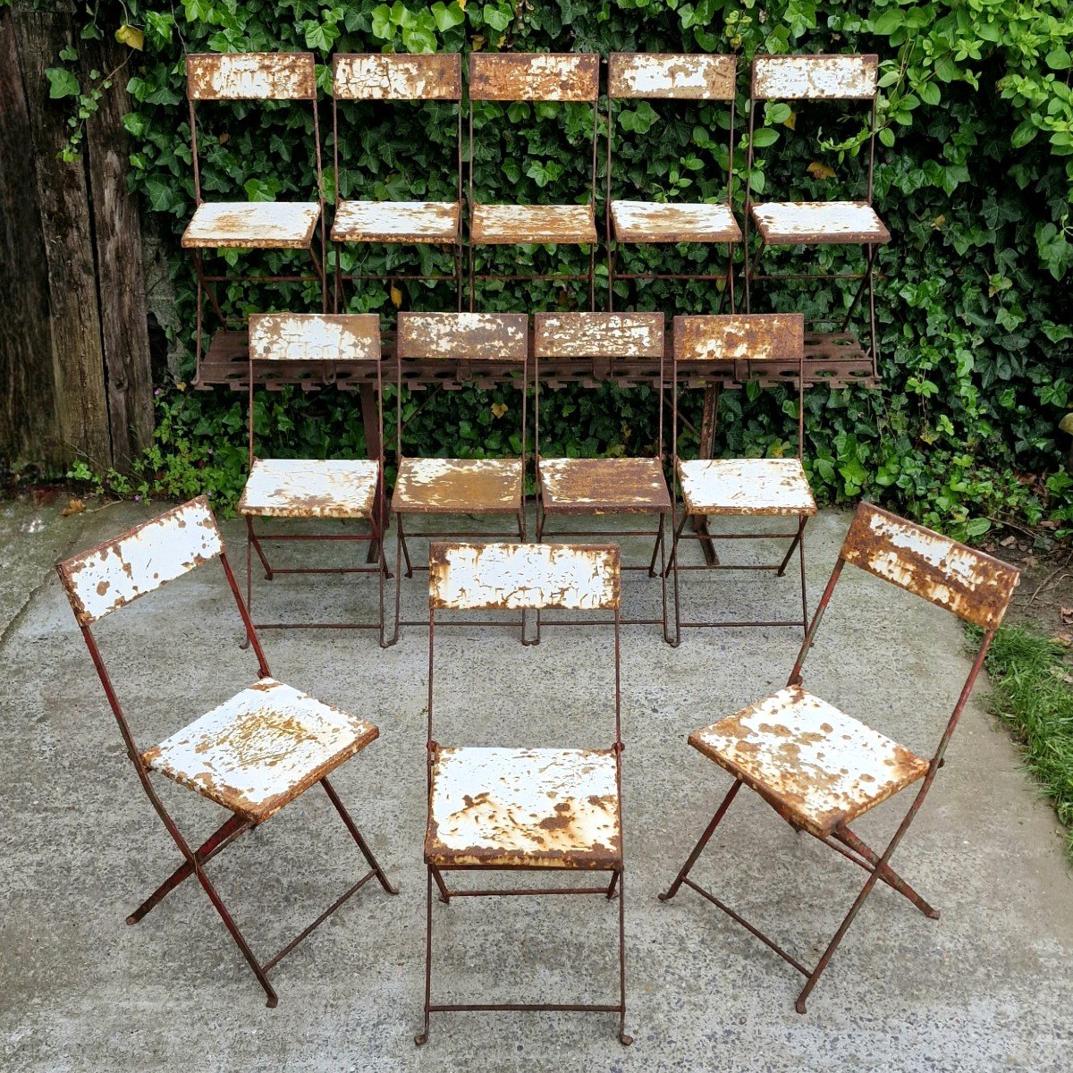 12 Metal Garden Chairs