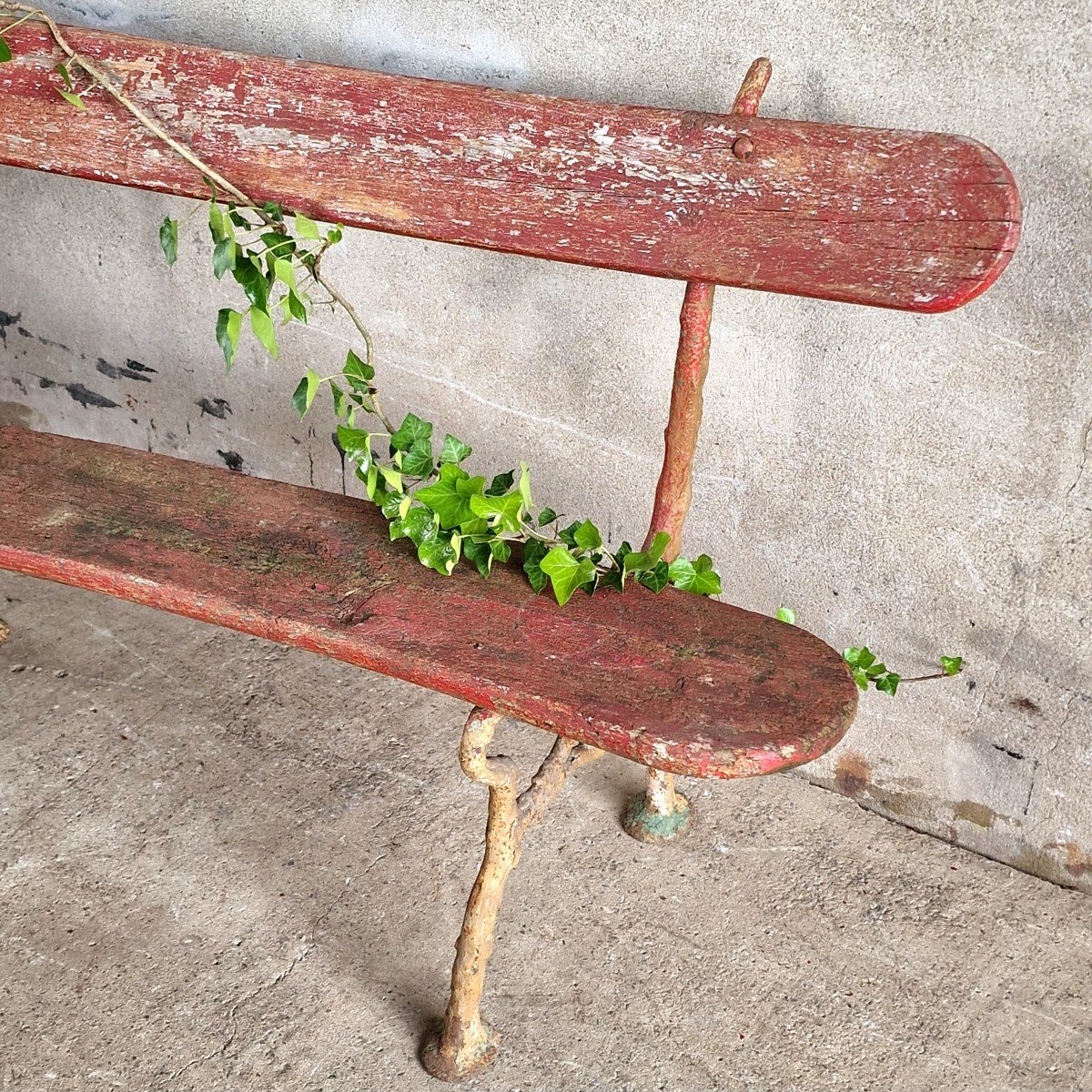 Banc De Jardin Galbé Du 19ème Siècle-photo-3