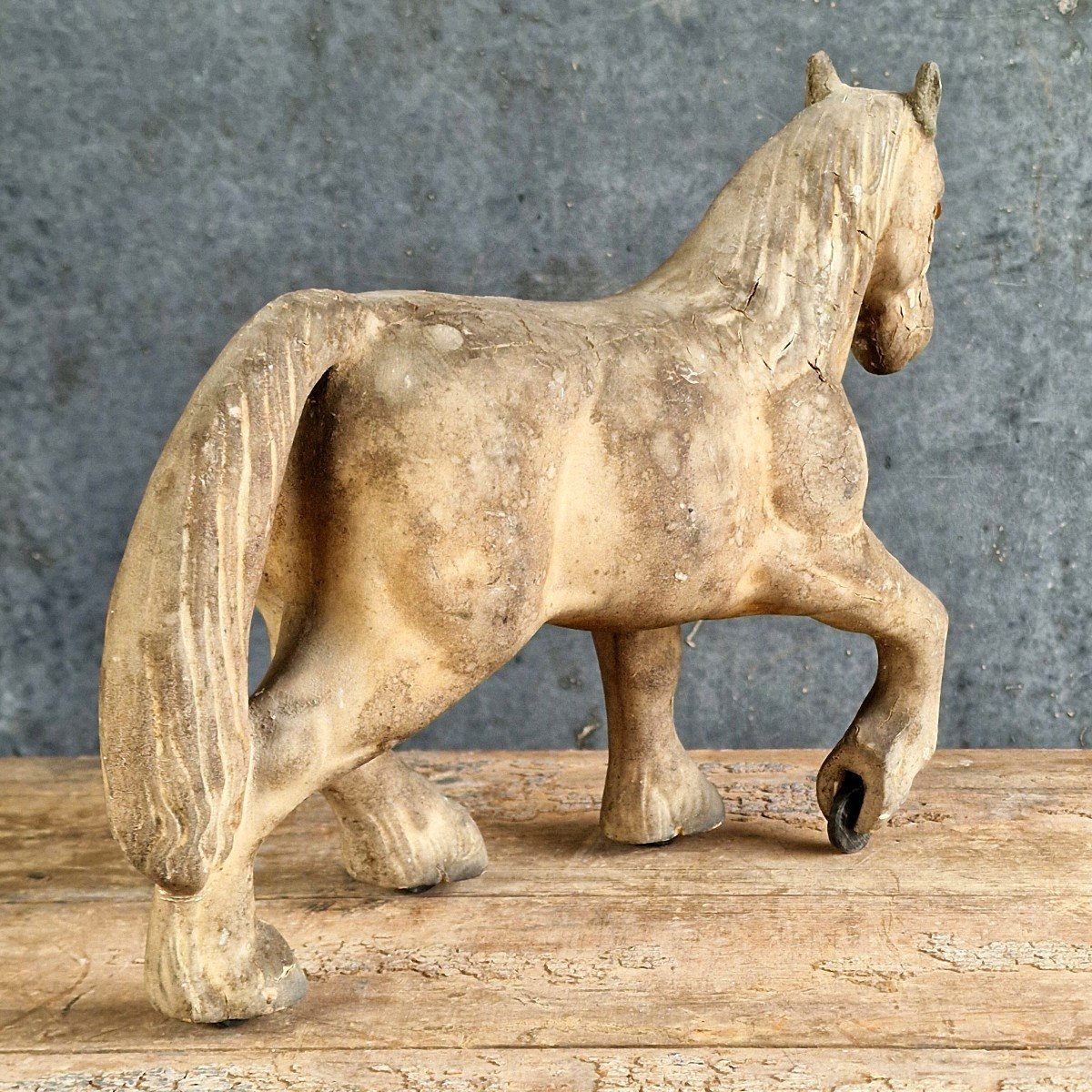 Old Papier-mâché Horse-photo-6