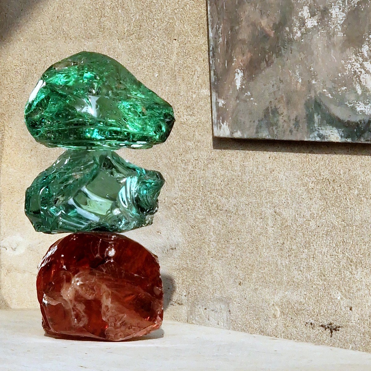 3 Large Glass Rocks-photo-2