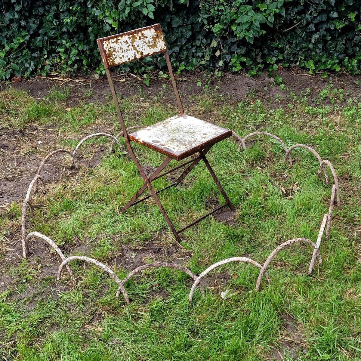 17 Arches De Jardin En Fonte Faux Bois-photo-1