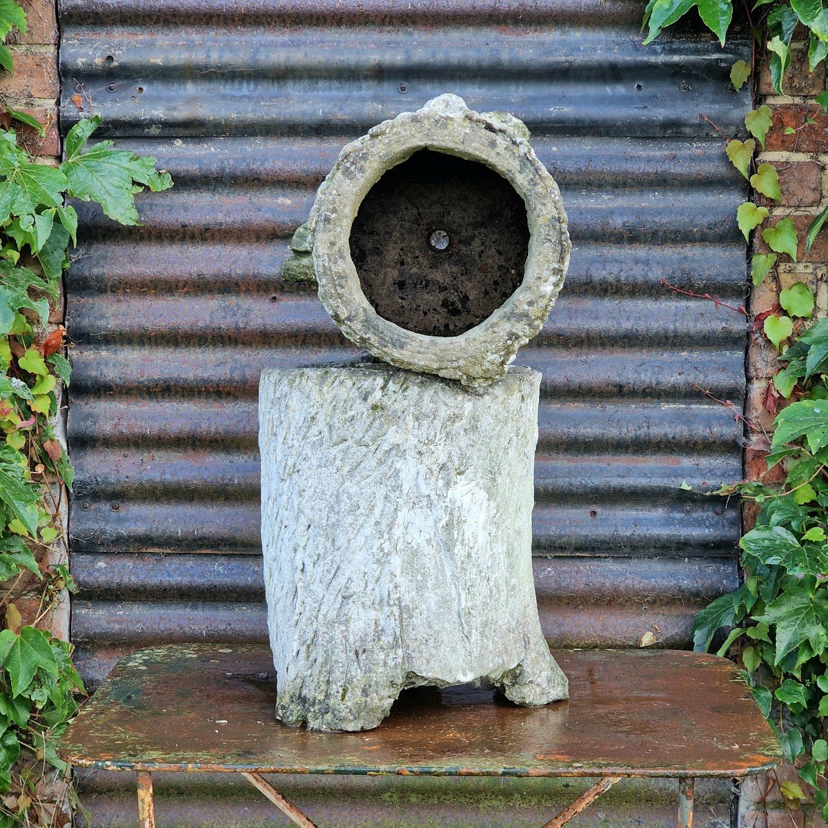 Pair Of Faux-bois Planters-photo-7