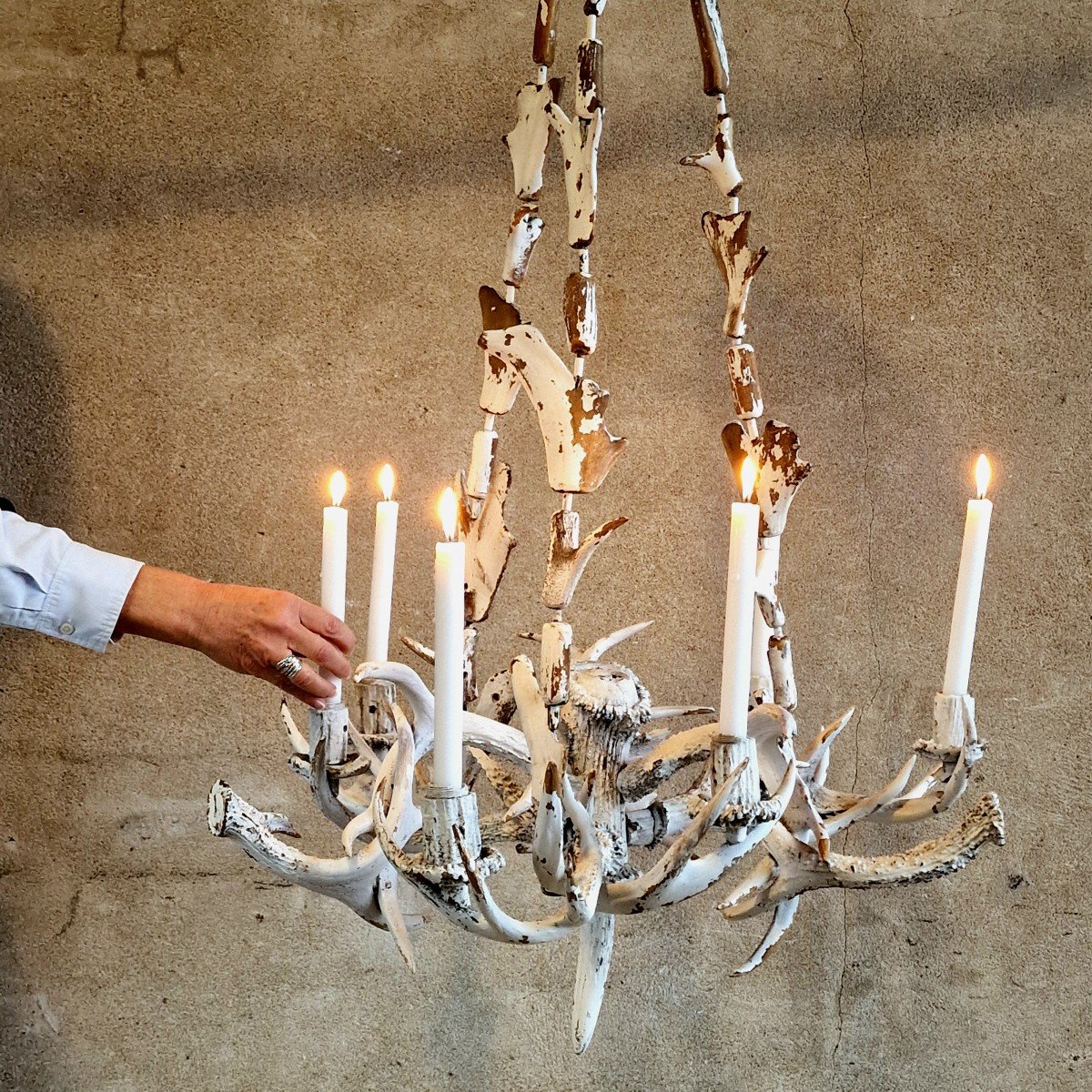 Large Antler Chandelier-photo-3