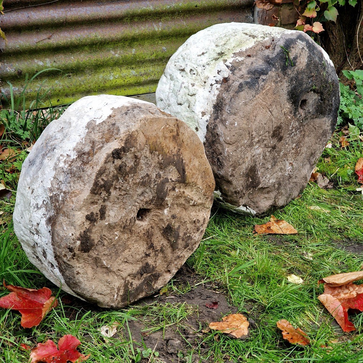 2 Primitive Hand Carved Stone Planters-photo-6