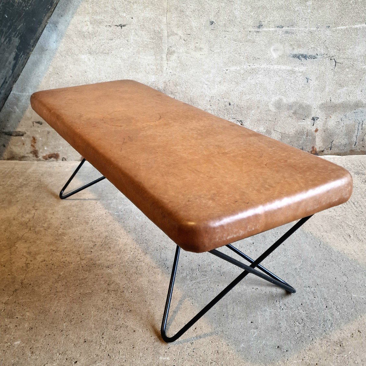 Banc Ou Table d'Appoint En Cuir-photo-5