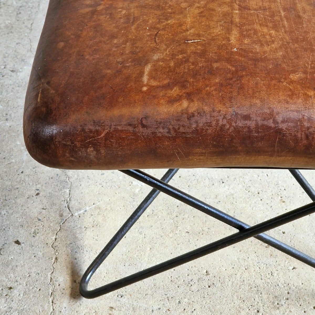 Leather Bench/coffee Table-photo-2