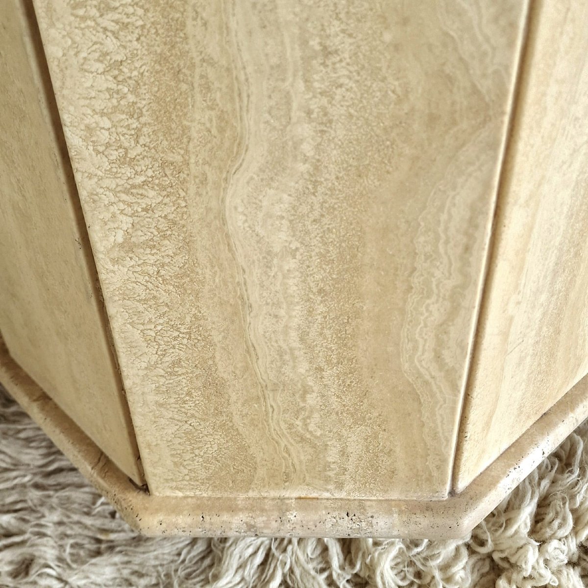 Travertine Side Table-photo-3