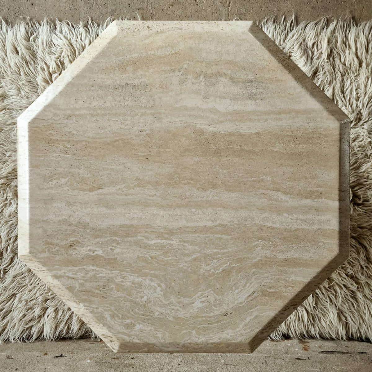 Travertine Side Table-photo-5