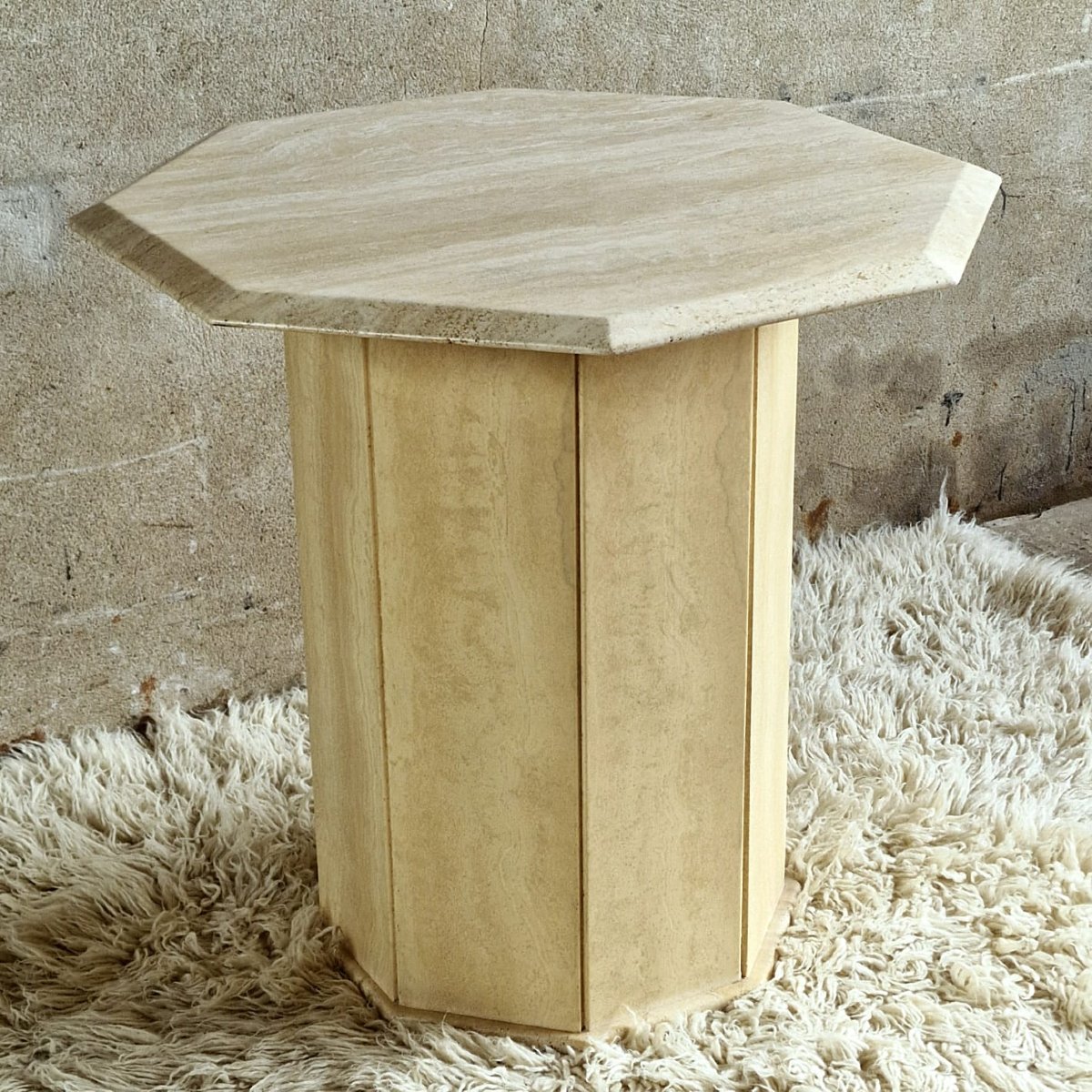 Travertine Side Table-photo-7