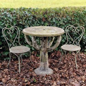 Table De Jardin En Faux Bois