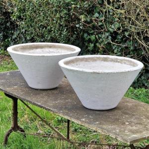 Pair Of Willy Guhl Conical Planters