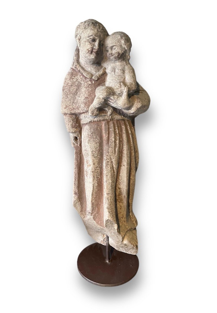 Large Stone Sculpture St. Anthony Of Padua