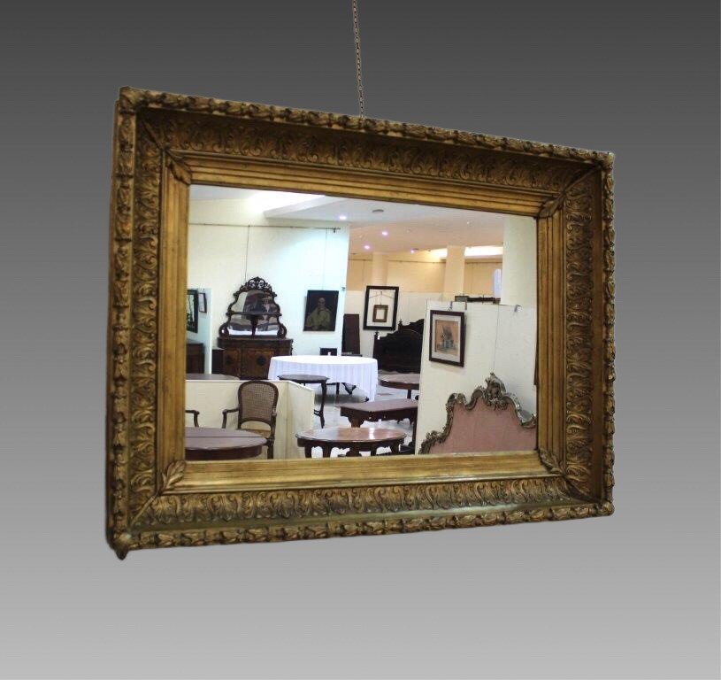 French Mirror In Gilt Wood-photo-2